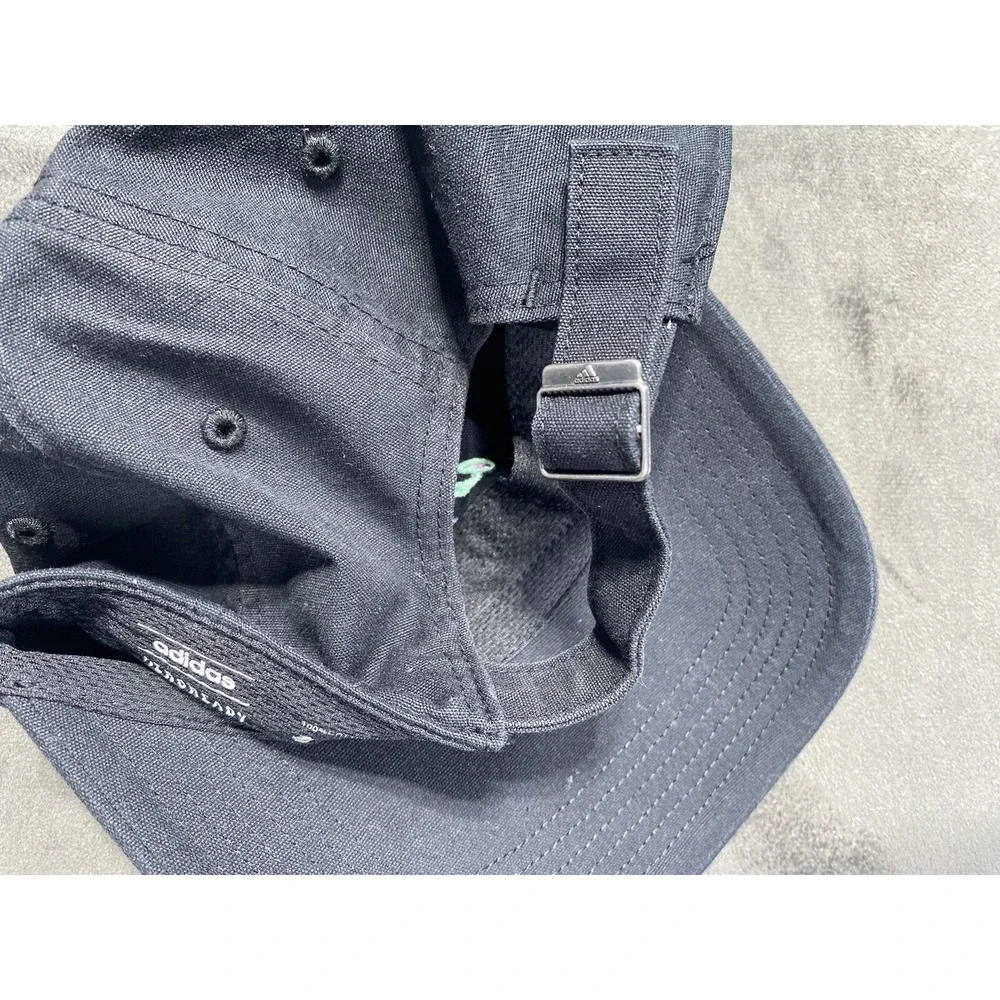 Adidas Hat Cap Strap Back Black Feather Light Aeroready Tennis Golf‎ Signature